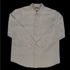 Ridgecut Toughwear Mens XL Gray Long Sleeve Canvas Button Down Shirt RC‎ 11011